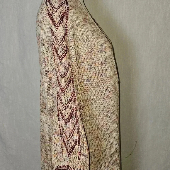 NWT Soft Surroundings  Ochoa Multi Colored Open Bohemian Knit Cardigan 1X $120 - Picture 5 of 12